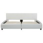 vidaXL Estructura de cama de cuero sintético blanco 180x200 cm vidaXL Estructura de cama de cuero sintético blanco 180x200 cm