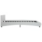 vidaXL Estructura de cama de cuero sintético blanco 180x200 cm vidaXL Estructura de cama de cuero sintético blanco 180x200 cm