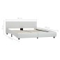 vidaXL Estructura de cama de cuero sintético blanco 180x200 cm vidaXL Estructura de cama de cuero sintético blanco 180x200 cm