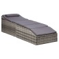vidaXL Tumbona con cojín ratán sintético gris vidaXL Tumbona con cojín ratán sintético gris