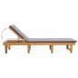 vidaXL Tumbona plegable con cojín madera maciza de acacia vidaXL Tumbona plegable con cojín madera maciza de acacia