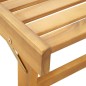 vidaXL Tumbona plegable con cojín madera maciza de acacia vidaXL Tumbona plegable con cojín madera maciza de acacia