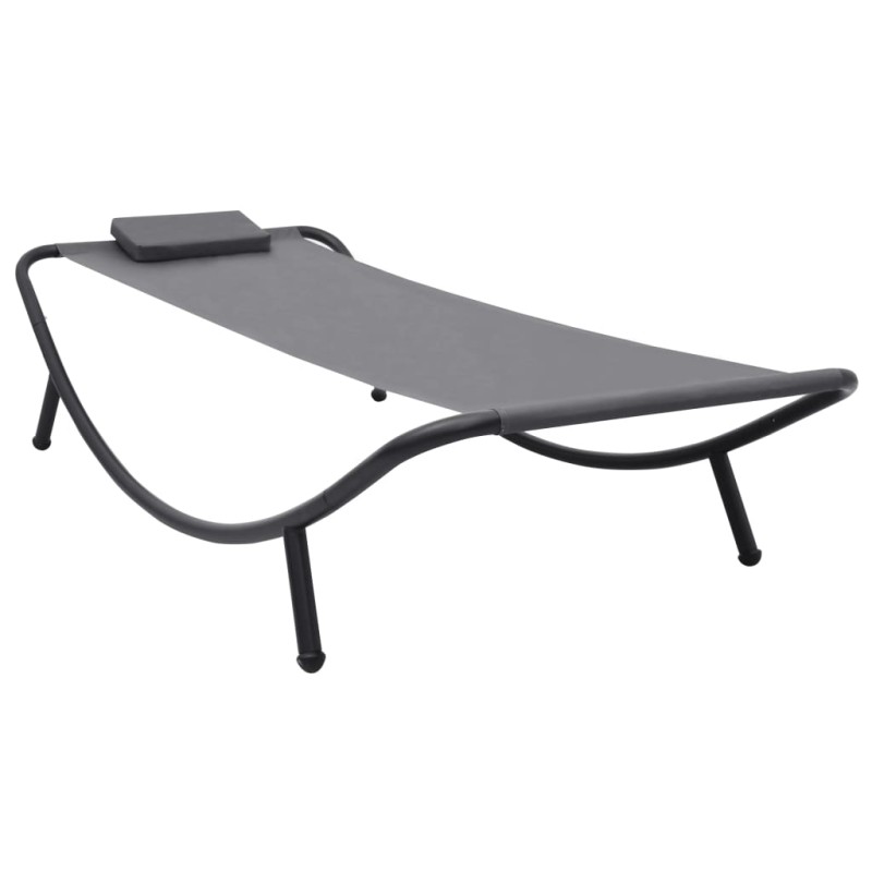 vidaXL Tumbona de acero gris 200x90 cm vidaXL Tumbona de acero gris 200x90 cm