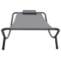 vidaXL Tumbona de acero gris 200x90 cm vidaXL Tumbona de acero gris 200x90 cm