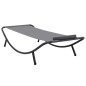 vidaXL Tumbona de acero gris 200x90 cm vidaXL Tumbona de acero gris 200x90 cm