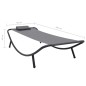 vidaXL Tumbona de acero gris 200x90 cm vidaXL Tumbona de acero gris 200x90 cm