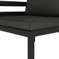 vidaXL Sofá modular de esquina 1 ud con cojines aluminio antracita vidaXL Sofá modular de esquina 1 ud con cojines aluminio antracita