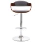 vidaXL Taburete de cocina madera contrachapada y tela gris vidaXL Taburete de cocina madera contrachapada y tela gris