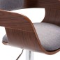 vidaXL Taburete de cocina madera contrachapada y tela gris vidaXL Taburete de cocina madera contrachapada y tela gris