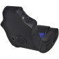 vidaXL Mecedora con música de cuero sintético negro y azul vidaXL Mecedora con música de cuero sintético negro y azul