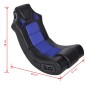 vidaXL Mecedora con música de cuero sintético negro y azul vidaXL Mecedora con música de cuero sintético negro y azul