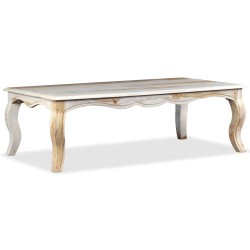 vidaXL Mesa de centro de madera maciza de sheesham 110x60x35 cm