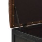 vidaXL Banco de almacenaje madera maciza cuero sintético 80,5x41x50cm vidaXL Banco de almacenaje madera maciza cuero sintético 80,5x41x50cm