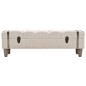 vidaXL Banco de almacenamiento madera maciza y acero 111x34x37 cm
