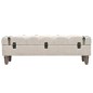 vidaXL Banco de almacenamiento madera maciza y acero 111x34x37 cm