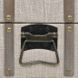 vidaXL Banco de almacenamiento madera maciza y acero 111x34x37 cm