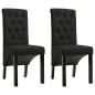 vidaXL Sillas de comedor 2 unidades de tela negra