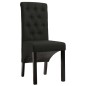 vidaXL Sillas de comedor 2 unidades de tela negra