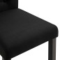 vidaXL Sillas de comedor 2 unidades de tela negra