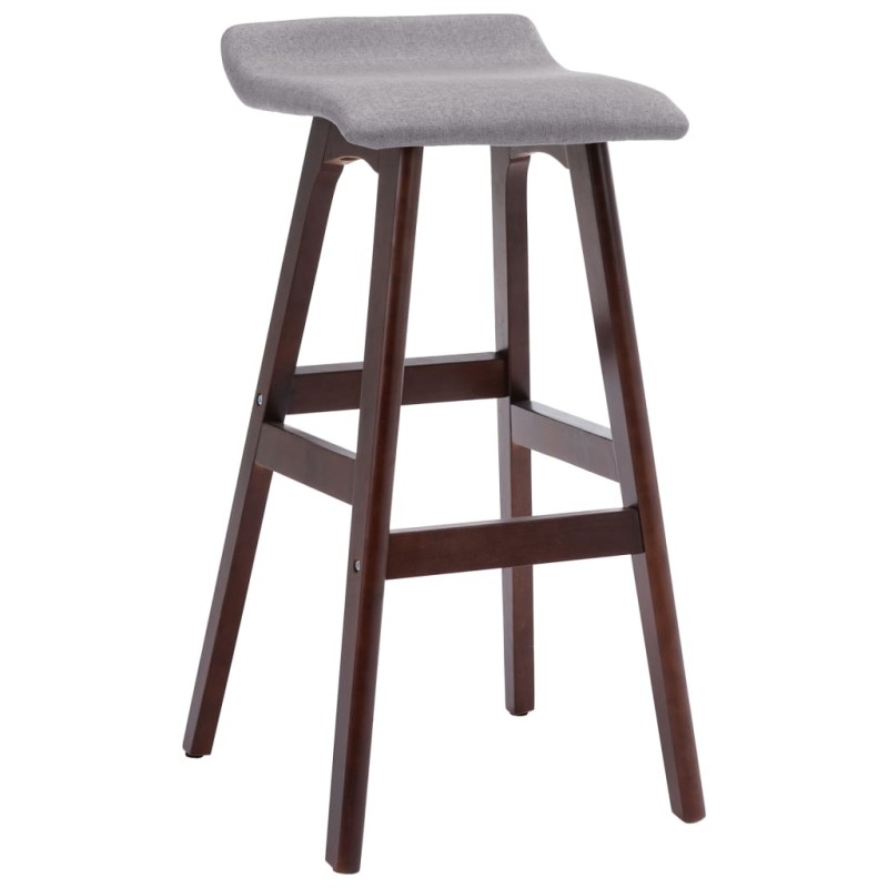 vidaXL Taburete de cocina tela gris claro vidaXL Taburete de cocina tela gris claro