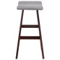 vidaXL Taburete de cocina tela gris claro vidaXL Taburete de cocina tela gris claro