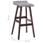 vidaXL Taburete de cocina tela gris claro vidaXL Taburete de cocina tela gris claro