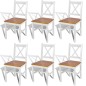 vidaXL Sillas de comedor 6 unidades madera de pino blancas vidaXL Sillas de comedor 6 unidades madera de pino blancas