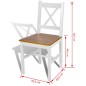 vidaXL Sillas de comedor 6 unidades madera de pino blancas vidaXL Sillas de comedor 6 unidades madera de pino blancas