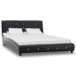 vidaXL Estructura de cama de cuero sintético negro 120x200 cm