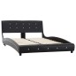 vidaXL Estructura de cama de cuero sintético negro 120x200 cm