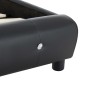 vidaXL Estructura de cama de cuero sintético negro 120x200 cm