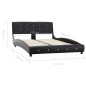 vidaXL Estructura de cama de cuero sintético negro 120x200 cm