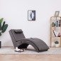vidaXL Diván de masaje con almohada de cuero sintético gris vidaXL Diván de masaje con almohada de cuero sintético gris