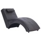 vidaXL Diván de masaje con almohada de cuero sintético gris vidaXL Diván de masaje con almohada de cuero sintético gris