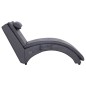 vidaXL Diván de masaje con almohada de cuero sintético gris vidaXL Diván de masaje con almohada de cuero sintético gris