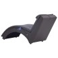 vidaXL Diván de masaje con almohada de cuero sintético gris vidaXL Diván de masaje con almohada de cuero sintético gris