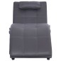 vidaXL Diván de masaje con almohada de cuero sintético gris vidaXL Diván de masaje con almohada de cuero sintético gris