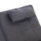 vidaXL Diván de masaje con almohada de cuero sintético gris vidaXL Diván de masaje con almohada de cuero sintético gris