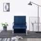 vidaXL Sillón con patas cromadas de terciopelo azul vidaXL Sillón con patas cromadas de terciopelo azul