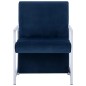 vidaXL Sillón con patas cromadas de terciopelo azul vidaXL Sillón con patas cromadas de terciopelo azul