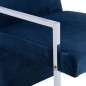 vidaXL Sillón con patas cromadas de terciopelo azul vidaXL Sillón con patas cromadas de terciopelo azul
