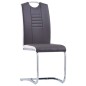 vidaXL Sillas de comedor voladizas 4 unidades cuero sintético gris vidaXL Sillas de comedor voladizas 4 unidades cuero sintético gris