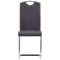 vidaXL Sillas de comedor voladizas 4 unidades cuero sintético gris vidaXL Sillas de comedor voladizas 4 unidades cuero sintético gris