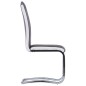 vidaXL Sillas de comedor voladizas 4 unidades cuero sintético gris vidaXL Sillas de comedor voladizas 4 unidades cuero sintético gris