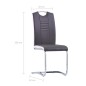 vidaXL Sillas de comedor voladizas 4 unidades cuero sintético gris vidaXL Sillas de comedor voladizas 4 unidades cuero sintético gris