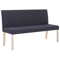 vidaXL Banco de poliéster 139,5 cm gris