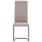 vidaXL Sillas voladizas de comedor 4 uds cuero sintético capuchino vidaXL Sillas voladizas de comedor 4 uds cuero sintético capuchino