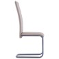 vidaXL Sillas voladizas de comedor 4 uds cuero sintético capuchino vidaXL Sillas voladizas de comedor 4 uds cuero sintético capuchino