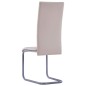vidaXL Sillas voladizas de comedor 4 uds cuero sintético capuchino vidaXL Sillas voladizas de comedor 4 uds cuero sintético capuchino