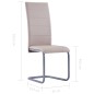 vidaXL Sillas voladizas de comedor 4 uds cuero sintético capuchino vidaXL Sillas voladizas de comedor 4 uds cuero sintético capuchino
